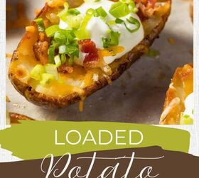 loaded potato skins everyone s favorite appetizer, Loaded Potato Skins Pin with text overlay