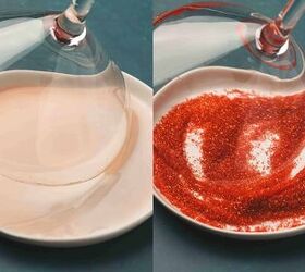easy vampire kiss cocktail recipe for halloween 2025, Rimming cocktail glass with simple syrup and red sanding sugar for Vampire Kiss Cocktail