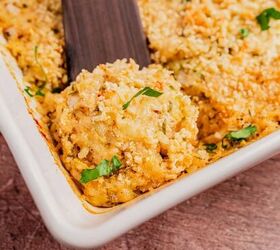 This zucchini rice casserole is a delicious, crowd-pleasing meal