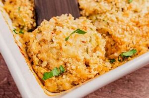 This zucchini rice casserole is a delicious, crowd-pleasing meal