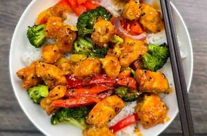 This delicious sheet pan chicken & broccoli is ready in under 30 minutes