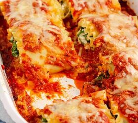 spinach lasagna roll ups, Spinach Lasagna Roll Ups Baked in a Casserole Dish