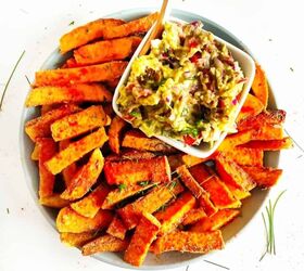 Tikka Masala Sweet Potato Chips Paired With Ginger Crunch Guacamole