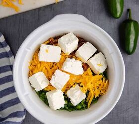 jalapeno cream cheese dip, Jalapeno Cream Cheese Dip Ingredients in a Slow Cooker Before Cooking