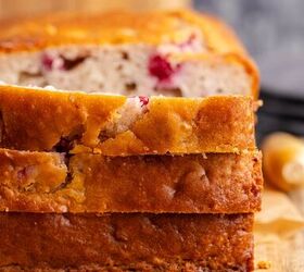 cranberry sauce bread, Cranberry Sauce Bread close up of slices