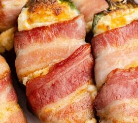 cranberry sauce bread, Bacon Wrapped Jalapeno Poppers close up on a tray