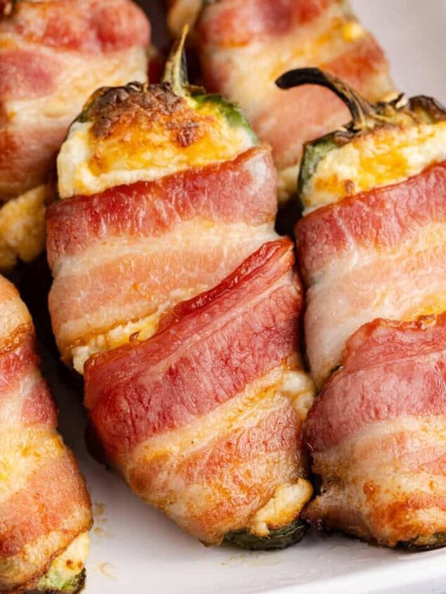 cranberry sauce bread, Bacon Wrapped Jalapeno Poppers close up on a tray