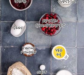 cranberry sauce bread, Cranberry Sauce Bread Ingredients on a counter