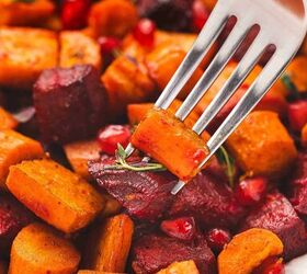 easy roasted beets carrots with maple orange glaze, Sheet pan roasted beets and carrots recipe with maple orange and cinnamon