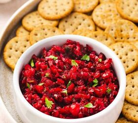 easy cranberry jalapeno salsa holiday dip made with frozen cranberri, Spicy and sweet cranberry jalape o salsa in small white bowl for holiday appetizer