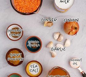 coconut milk curry lentils, Coconut Milk Curry Lentils ingredients