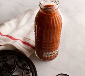 homemade ketchup, Homemade ketchup in a bottle