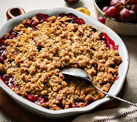 Spicy Plum and Grape Crisp