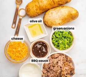 loaded baked potato with brisket, Ingredients needed to make a loaded brisket baked potato