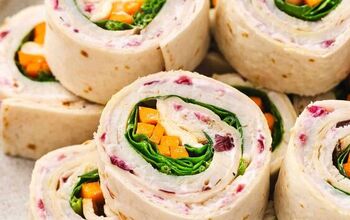 Easy Turkey Roll-Ups With Cranberry Cream Cheese And Veggies
