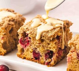 the best cranberry orange coffee cake with crunchy streusel, Coffee cake with cranberries and orange zest served with a cup of coffee