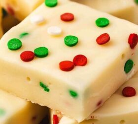 the best cranberry orange coffee cake with crunchy streusel, Easy 3 ingredient sugar cookie fudge made with white chocolate and topped with festive Christmas sprinkles