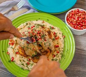 Whole Roasted Cauliflower With Tahini Sauce and Pomegranate Seeds ...
