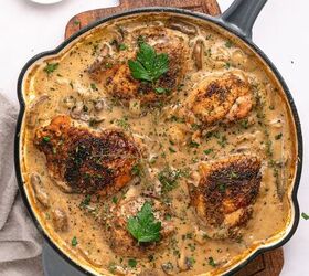 Juicy Chicken Marsala Thighs (GF, One Skillet)