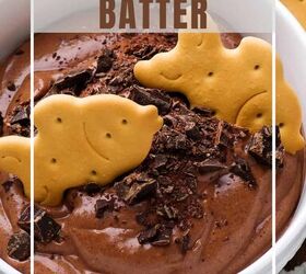 edible brownie batter recipe quick and easy dessert, Edible Brownie Batter Pin with text overlay