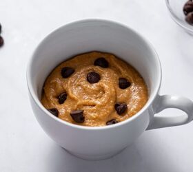 easy pumpkin mug cake recipe with chocolate chips, Pumpkin mug is ready to place it in microwave