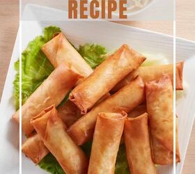 spring rolls recipe crispy air fryer spring rolls, Air Fryer Spring Rolls Pin with text overlay