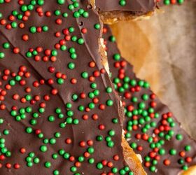 easy christmas crack recipe, Easy Christmas Crack Recipe close up from above