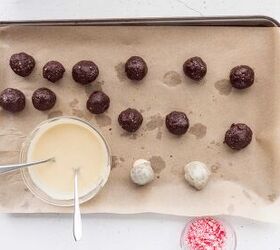 chocolate peppermint protein balls refined sugar free no bake high, No bake peppermint protein balls rolled and ready to chill smooth and chocolatey texture