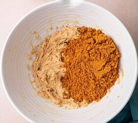 biscoff truffles recipe easy no bake cookie truffles, Biscoff crumbs being added to the cream cheese mixture in a white bowl