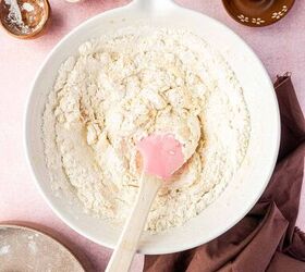 funfetti birthday cake cookies with sprinkles recipe, Dry ingredients being added to the wet ingredients