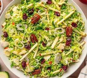 cranberry sauce from dried cranberries easy holiday recipe, Healthy Brussels sprouts salad with maple Dijon vinaigrette cranberries and shallots