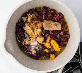 cranberry sauce from dried cranberries easy holiday recipe, Easy holiday sauce made from basic ingredients in a saucepan