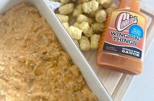 This dish combines all the tastes of your favorite buffalo chicken flavors