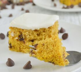 This pumpkin chocolate chip cake starts with a boxed cake mix and comes out perfectly every time