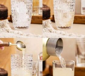 chocolate cake shot, Chocolate Cake Shot Being Made with Ingredients Poured into a Cocktail Shaker and Poured into a Shot Glass