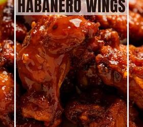 mango habanero wings air fryer mango habanero wing recipe, Mango Habanero Wings Pin with text overlay