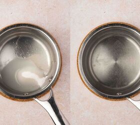 best 5 ingredient chocolate mousse to make at home, Small saucepan with sugar water and glucose being heated to make smooth sugar syrup