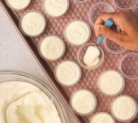 rumchata pudding shots recipe easy and festive with 5 ingredients, Spoon or pipe the pudding mixture into small 2 oz shot cups arranged on a tray filling each about three quarters full then refrigerate until set