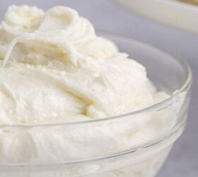 sugar cookie cups, Buttercream Frosting for Sugar Cookies in a Small Glass Bowl Close Up