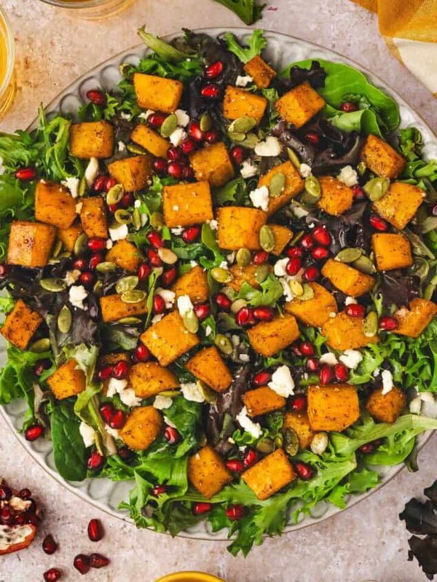 Easy Roasted Pumpkin Salad With Feta & Balsamic Vinaigrette Easy Roasted Pumpkin Salad With Feta & Balsamic Vinaigrette