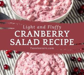 cranberry salad recipe simple cranberrry side dish, Cranberry Salad Pin with text overlay