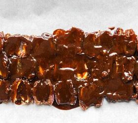 gingerbread christmas crack date bark easy no bake holiday treat, Gingerbread caramel poured over Medjool dates