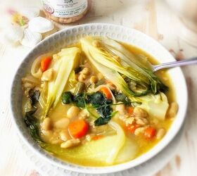 spicy tofu sausage bean soup with rice
