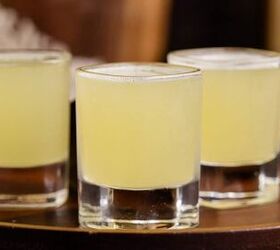 tic tac shot, Tic Tac Shots in Shot Glasses on a Wooden Tray