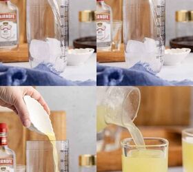 tic tac shot, Tic Tac Shot Ingredients Mixed in a Cocktail Shaker and Poured into a Shot Glass