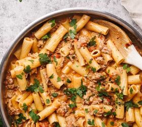One Pot Creamy and Spicy Beef Pasta
