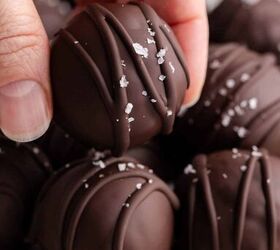 chocolate truffles, Chocolate Truffles up close being picked up