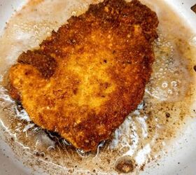parmesan chicken sandwich, Crispy Italian breaded cutlet frying in a skillet perfect for authentic Italian cooking recipes