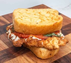 parmesan chicken sandwich, Golden fried chicken with garlic bread parmesan chicken sandwich Italian flavors and crispy texture