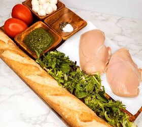 pesto chicken sandwich, Fresh Italian chicken sandwich ingredients with bread chicken breast tomatoes basil mozzarella and seasonings for authentic Italian cooking ideas